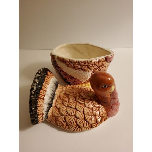 Ceramic Turkey Gravy Tureen Gravy Boat with Ladel Opening - Picture 5 of 5